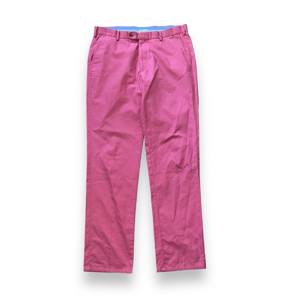 Peter Millar Chino Pants Pima Cotton Flat Front Pink Men’s 35